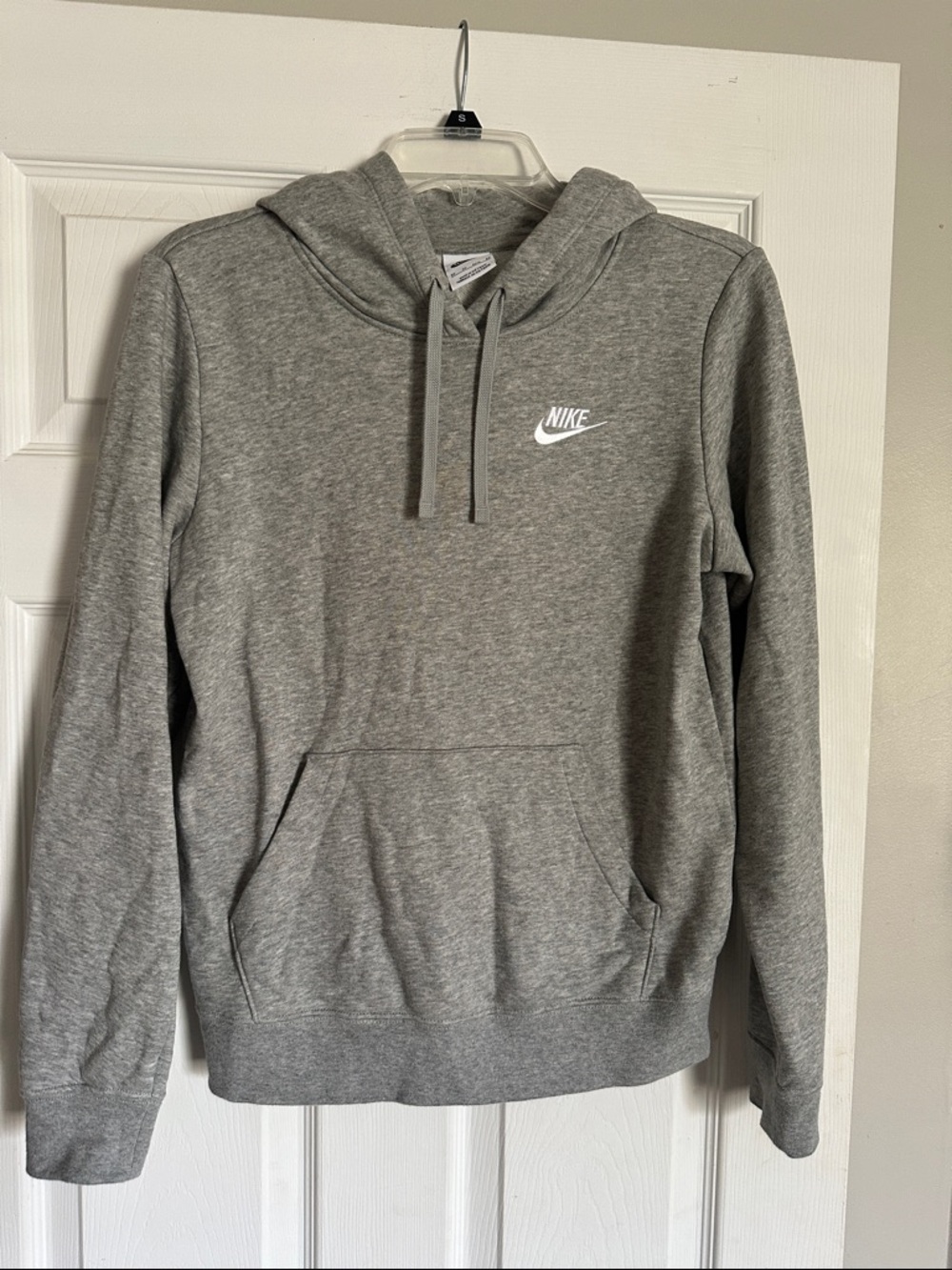 Nike Heather Gray Hooded Pullover Sweatshirt